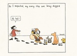 Artist: Horacek, Judy. | Title: As I suspected my every step was being dogged. | Technique: etching, printed in black ink, from one plate: hand-coloured