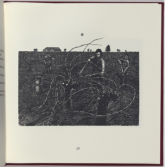 Artist: b'Adams, Tate.' | Title: b'(August).' | Date: 1981 | Technique: b'wood engraving, printed in black ink, from one block' Artist: b'Adams, Tate.' | Title: b'(August).' | Date: 1981 | Technique: b'wood engraving, printed in black ink, from one block'