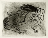 Artist: BOYD, Arthur | Title: Nebuchadnezzar pursued by a beast. | Date: (1968-69) | Technique: etching, printed in black ink, from one plate | Copyright: Reproduced with permission of Bundanon Trust