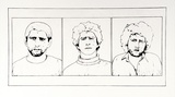 Artist: SHOMALY, Alberr | Title: Three important men | Date: 1972 | Technique: etching and engraving, printed in black ink, from three plates