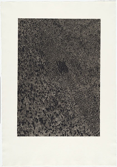 Artist: b'MADDOCK, Bea' | Title: b'Shadow' | Date: 1973 | Technique: b'photo-etching, engraving and aquatint, printed in black ink, from one plate' Artist: b'MADDOCK, Bea' | Title: b'Shadow' | Date: 1973 | Technique: b'photo-etching, engraving and aquatint, printed in black ink, from one plate'