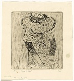 Artist: WALKER, Murray | Title: Mrs Miller (a) | Date: 1965 | Technique: etching, printed in black ink, from one plate
