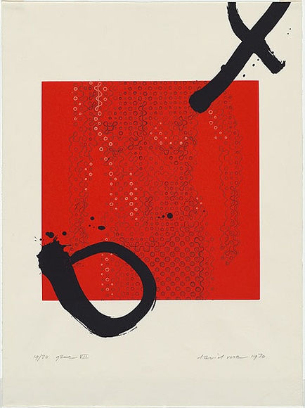 Artist: ROSE, David | Title: Game VII | Date: 1970 | Technique: screenprint, printed in colour, from five stencils Artist: ROSE, David | Title: Game VII | Date: 1970 | Technique: screenprint, printed in colour, from five stencils
