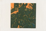 Artist: MEYER, Bill | Title: Lush pile | Date: 1969 | Technique: linocut, printed in four colours, by reduction block process | Copyright: © Bill Meyer
