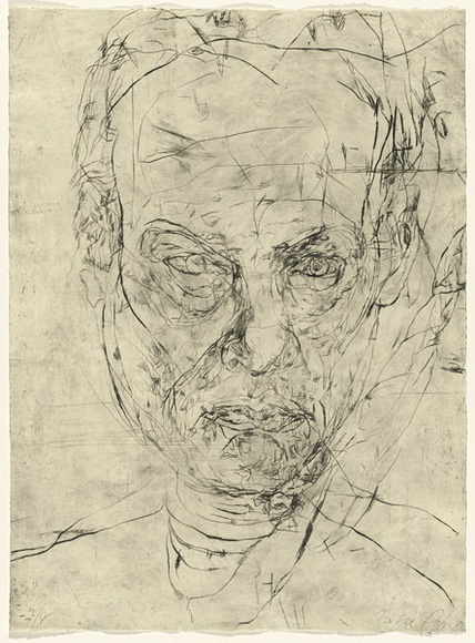 Artist: b'PARR, Mike' | Title: b'Untitled Self-portraits 2.' | Date: 1989 | Technique: b'drypoint, printed in black ink, from one copper plate' Artist: b'PARR, Mike' | Title: b'Untitled Self-portraits 2.' | Date: 1989 | Technique: b'drypoint, printed in black ink, from one copper plate'