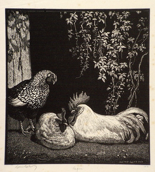 Artist: b'LINDSAY, Lionel' | Title: b'Repose' | Date: 1934 | Technique: b'wood-engraving, printed in black ink, from one block' | Copyright: b'Courtesy of the National Library of Australia' Artist: b'LINDSAY, Lionel' | Title: b'Repose' | Date: 1934 | Technique: b'wood-engraving, printed in black ink, from one block' | Copyright: b'Courtesy of the National Library of Australia'