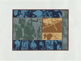 Artist: MEYER, Bill | Title: Melbourne and Chicago | Date: 1971 | Technique: screenprint, printed in seven colours, from multiple stencils (direct hand-cut, photo-emulsion direct) | Copyright: © Bill Meyer