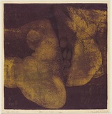 Artist: Hodgkinson, Frank. | Title: Landscape inside...warm | Date: 1971 | Technique: hard ground etching and deep etching, printed by the oil viscosity method, from one plate [yellow and purple]