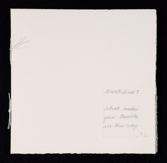 Artist: b'Brennan, Anne.' | Title: b'Breathline 3. A book of text with a card cover in a card portfolio box.' | Date: 1996 | Technique: b'letterpress and embossing printed in pink' Artist: b'Brennan, Anne.' | Title: b'Breathline 3. A book of text with a card cover in a card portfolio box.' | Date: 1996 | Technique: b'letterpress and embossing printed in pink'