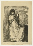 Artist: Groblicka, Lidia | Title: My younger sister Ania | Date: 1953-54 | Technique: lithograph, printed in black ink, from one stone