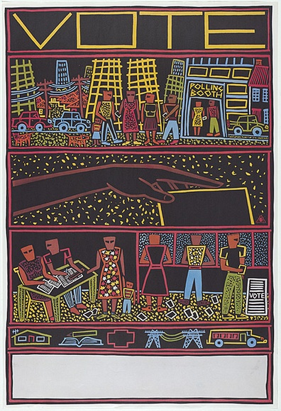 Title: Vote - Urban | Date: 1989 | Technique: screenprint, printed in colour, from five stencils