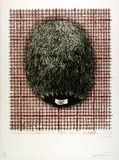 Artist: b'Moore, Mary.' | Title: b'Close encounter of the ...kind. Busby' | Date: 1980, April | Technique: b'lithograph, printed in colour, from with four plates, mezzotint, drypoint printed in black ink, from one plate' | Copyright: b'\xc2\xa9 Mary Moore'