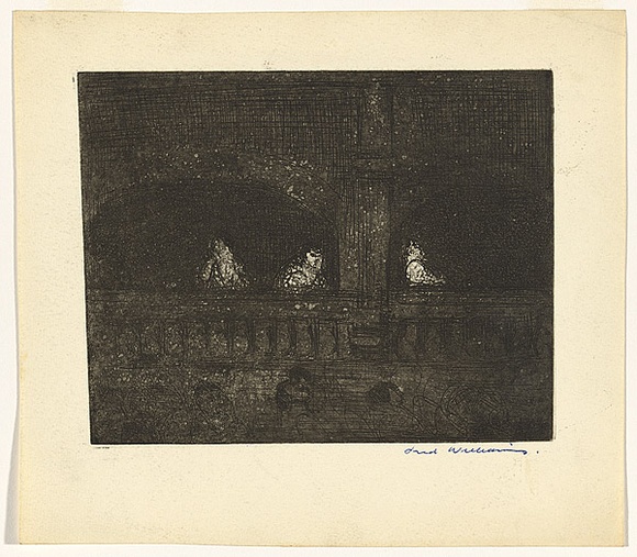 Artist: b'WILLIAMS, Fred' | Title: b'The Metropolitan' | Date: 1955 | Technique: b'etching, aquatint, engraving and flat biting, printed in black ink, from one zinc plate' | Copyright: b'\xc2\xa9 Fred Williams Estate' Artist: b'WILLIAMS, Fred' | Title: b'The Metropolitan' | Date: 1955 | Technique: b'etching, aquatint, engraving and flat biting, printed in black ink, from one zinc plate' | Copyright: b'\xc2\xa9 Fred Williams Estate'