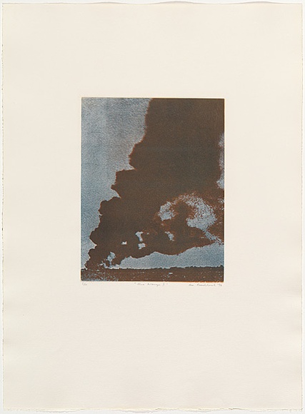 Artist: b'MADDOCK, Bea' | Title: b'Blue orange II' | Date: 1976, October | Technique: b'photo-etching and aquatint, printed in colour, from two plates' Artist: b'MADDOCK, Bea' | Title: b'Blue orange II' | Date: 1976, October | Technique: b'photo-etching and aquatint, printed in colour, from two plates'