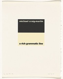 Artist: Burgess, Peter. | Title: michael craig-martin: a rich grammatic line. | Date: 2001 | Technique: computer generated inkjet prints, printed in colour, from digital file