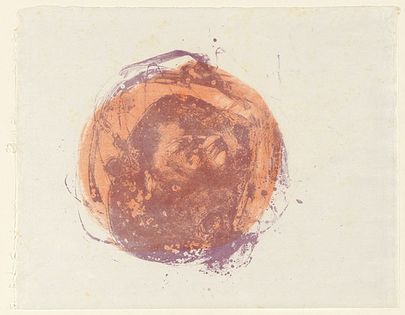 Artist: b'MACQUEEN, Mary' | Title: b'Experiment' | Date: 1968 | Technique: b'lithograph, printed in colour, from  two plates in purple and orange ink' | Copyright: b'Courtesy Paulette Calhoun, for the estate of Mary Macqueen'