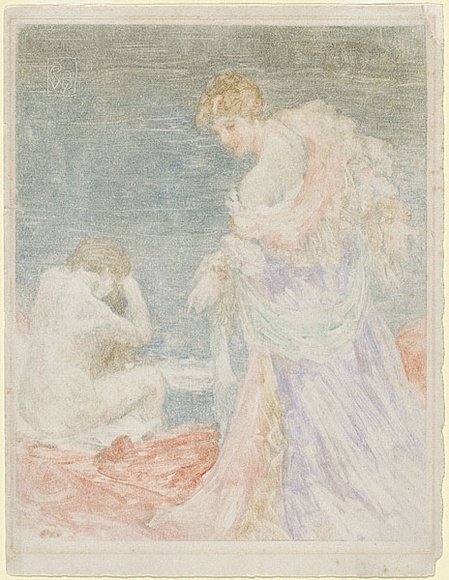 Artist: b'BUNNY, Rupert' | Title: b'(Women bathing).' | Date: c.1905 | Technique: b'monotype, printed in colour, from one zinc plate' Artist: b'BUNNY, Rupert' | Title: b'(Women bathing).' | Date: c.1905 | Technique: b'monotype, printed in colour, from one zinc plate'