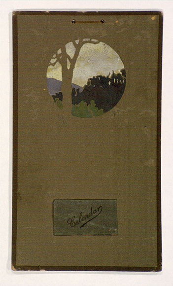 Artist: b'Derham, Frances.' | Title: b'Calendar: Sunset, Narbethong.' | Date: 1910 | Technique: b'stencil, printed in colour, from multiple stencils'