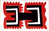 Artist: Ford, Paul. | Title: Exhibition invitation: 'Ave another art attattack, Bitumen River Gallery, Canberra, 1983. | Date: 1983 | Technique: screenprint, printed in colour, from multiple stencils