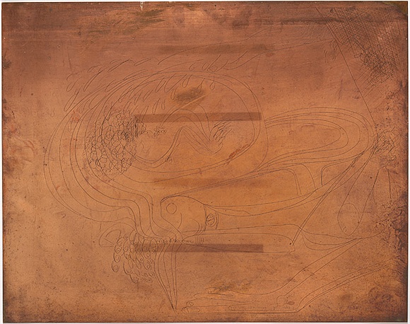 Artist: b'BOYD, Arthur' | Title: b'Plate 101: Potter with wrist watch throwing.' | Date: (1968-69) | Technique: b'etched plate' | Copyright: b'This work appears on screen courtesy of Bundanon Trust' Artist: b'BOYD, Arthur' | Title: b'Plate 101: Potter with wrist watch throwing.' | Date: (1968-69) | Technique: b'etched plate' | Copyright: b'This work appears on screen courtesy of Bundanon Trust'