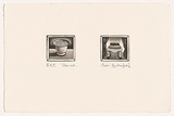 Artist: Mombassa, Reg. | Title: Ones and...twos | Date: 2002 | Technique: etching and aquatint, printed in brown ink, from one plate