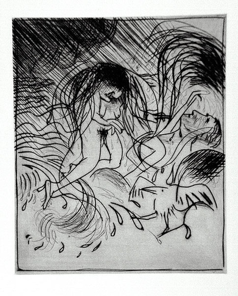 Artist: b'BOYD, Arthur' | Title: b'Jonah with the seagull.' | Date: 1972-73 | Technique: b'etching, printed in black ink, from one plate' | Copyright: b'Reproduced with permission of Bundanon Trust' Artist: b'BOYD, Arthur' | Title: b'Jonah with the seagull.' | Date: 1972-73 | Technique: b'etching, printed in black ink, from one plate' | Copyright: b'Reproduced with permission of Bundanon Trust'