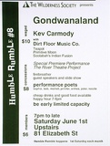 Artist: b'Wilderness Society.' | Title: b'Humble Rumble #8: The Wilderness Society presents Gondwanaland.' | Date: 1991, May | Technique: b'screenprint, printed in black ink, from one stencil'