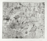 Artist: b'Shearer, Mitzi.' | Title: b'Bulliwutzies I' | Date: 1980 | Technique: b'etching, printed in black ink with plate-tone, from one  plate'
