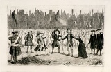 Artist: Coveny, Christopher. | Title: Barnaby Rudge and the rioters. | Date: 1882 | Technique: etching, printed in black ink, from one plate