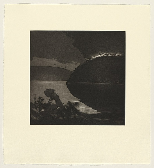 Artist: b'Shead, Garry.' | Title: b'Bushfire' | Date: 1991-94 | Technique: b'etching and aquatint, printed in black ink, from one plate' | Copyright: b'\xc2\xa9 Garry Shead' Artist: b'Shead, Garry.' | Title: b'Bushfire' | Date: 1991-94 | Technique: b'etching and aquatint, printed in black ink, from one plate' | Copyright: b'\xc2\xa9 Garry Shead'