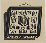 Artist: Thake, Eric. | Title: Bookplate: Sydney Hagley | Date: c.1943 | Technique: linocut, printed in black ink, from one block
