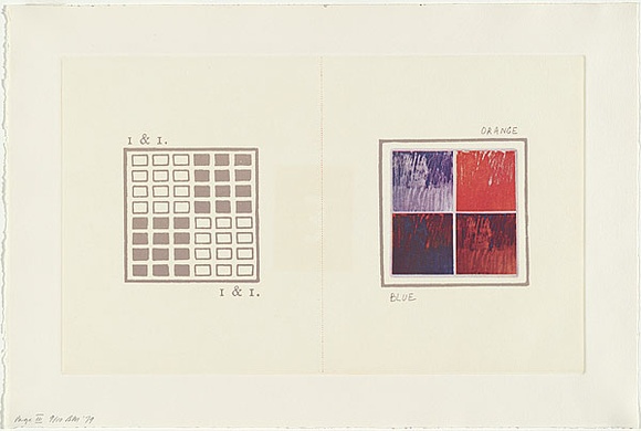 Artist: b'MADDOCK, Bea' | Title: b'Pages' | Date: 1979 | Technique: b'photo-etching, burnishing, relief-etching and letterpress, printed in colour'