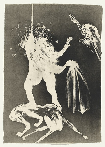 Artist: b'BOYD, Arthur' | Title: bThe Lady's wedding. | Date: 1973-74 | Technique: b'aquatint, printed in black ink, from one plate' | Copyright: b'Reproduced with permission of Bundanon Trust' Artist: b'BOYD, Arthur' | Title: bThe Lady's wedding. | Date: 1973-74 | Technique: b'aquatint, printed in black ink, from one plate' | Copyright: b'Reproduced with permission of Bundanon Trust'