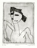 Artist: BALDESSIN, George | Title: Portrait. | Date: 1966 | Technique: etching and drypoint, printed in black ink with plate-tone, from one plate