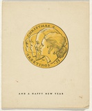 Artist: Beadle, Paul | Title: Greeting card: Christmas c.1953. | Date: c.1953 | Technique: lithograph, printed in black ink, from one plate