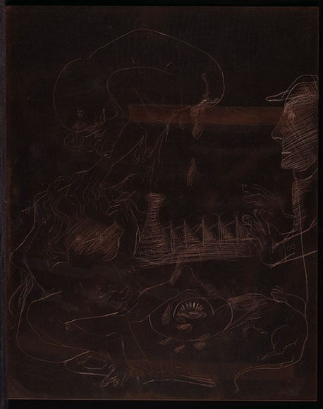 Artist: b'BOYD, Arthur' | Title: bPlate 29: Jonah page 19. God's briefing. | Date: 1972-73 | Technique: b'etched plate' | Copyright: b'This work appears on screen courtesy of Bundanon Trust' Artist: b'BOYD, Arthur' | Title: bPlate 29: Jonah page 19. God's briefing. | Date: 1972-73 | Technique: b'etched plate' | Copyright: b'This work appears on screen courtesy of Bundanon Trust'