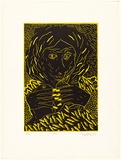 Artist: WALKER, Murray | Title: Flesh | Date: 1982 | Technique: linocut, printed in colour, from mutliple blocks