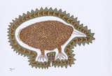 Artist: Ako, Jakupa. | Title: not titled [bird]. | Date: 1985 | Technique: screenprint, printed in colour, from four stencils