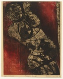 Artist: HANRAHAN, Barbara | Title: Virgin pinup | Date: 1964 | Technique: etching and aquatint, printed in colour, from one plate