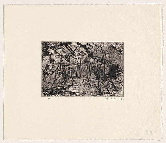 Artist: b'Taylor, Michael.' | Title: b'not titled [1]' | Date: 2006 | Technique: b'etching, printed in black ink, from one zinc plate' | Copyright: b'\xc2\xa9 Michael Taylor'