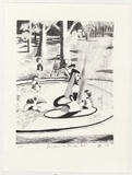 Artist: Marsh, Louise. | Title: Fountain at Manuka Pool | Date: 15 May 1999 | Technique: lithograph, printed in black ink, from one stone