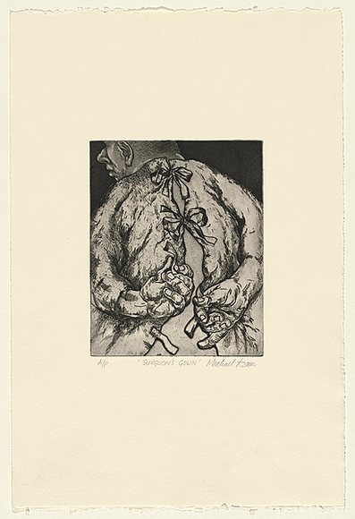 Artist: b'Esson, Michael.' | Title: bSurgeon's gown. | Date: 2000 | Technique: b'etching and aquatint, printed in black ink with plate-tone, from one plate' Artist: b'Esson, Michael.' | Title: bSurgeon's gown. | Date: 2000 | Technique: b'etching and aquatint, printed in black ink with plate-tone, from one plate'