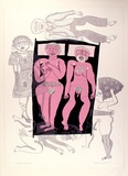 Artist: HANRAHAN, Barbara | Title: Wedding-bed blues | Date: 1977 | Technique: screenprint, printed in colour, from four stencils