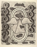 Artist: Bowen, Dean. | Title: Winged pyramid | Date: 1988 | Technique: lithograph, printed in black ink, from one stone