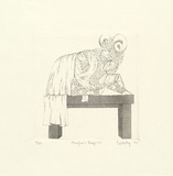 Artist: Kossatz, Les. | Title: Maughan's sheep (V) | Date: 1977 | Technique: etching and aquatint, printed in black ink, from one plate | Copyright: © Les Kossatz. Licensed by VISCOPY, Australia