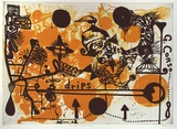 Artist: SANSOM, Gareth | Title: Les mots et les choses | Date: 1994 | Technique: aquatint, printed in colour, from two plates