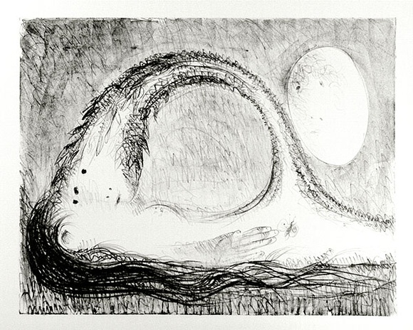 Artist: b'BOYD, Arthur' | Title: b'St Francis lying down in the wilderness.' | Date: (1965) | Technique: b'lithograph, printed in black ink, from one plate' | Copyright: b'Reproduced with permission of Bundanon Trust' Artist: b'BOYD, Arthur' | Title: b'St Francis lying down in the wilderness.' | Date: (1965) | Technique: b'lithograph, printed in black ink, from one plate' | Copyright: b'Reproduced with permission of Bundanon Trust'