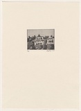 Artist: Rees, Lloyd. | Title: Tuscan town | Date: 1976 | Technique: softground-etching, printed in black ink, from one zinc plate | Copyright: © Alan and Jancis Rees