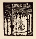 Artist: OGILVIE, Helen | Title: (Verandah) | Technique: wood-engraving, printed in black ink, from one block