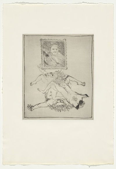 Artist: b'BOYD, Arthur' | Title: b'The Ancestors.' | Date: 1971 | Technique: b'etching, printed in black ink, from one plate' | Copyright: b'Reproduced with permission of Bundanon Trust' Artist: b'BOYD, Arthur' | Title: b'The Ancestors.' | Date: 1971 | Technique: b'etching, printed in black ink, from one plate' | Copyright: b'Reproduced with permission of Bundanon Trust'